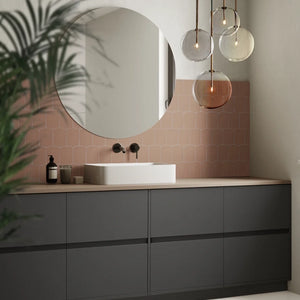 Modern Fan | Color: Clay | Material: Porcelain | Finish: Matte | Sold By: Case | Square Foot Per Case: 5.43 | Tile Size: 4.5"x5.5"x0.375" | Commercial: Yes | Residential: Yes | Floor Rated: Yes | Wet Areas: Yes | AJ-23-