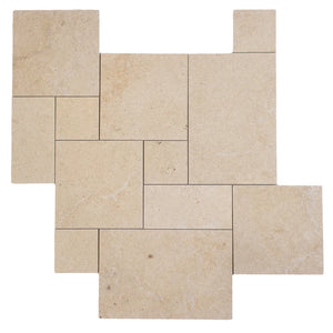Corton Beige | Color: Beige | Material: Limestone | Finish: Old world | Sold By: SQFT | Tile Size: 9"x9"x0.375" | Commercial: Yes | Residential: Yes | Floor Rated: Yes | Wet Areas: Yes | AJ-23-0809