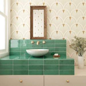 Provence | Color: Irish Green | Material: Ceramic | Finish: Glossy | Sold By: Case | Square Foot Per Case: 5.38 | Tile Size: 2.5"x8"x0.375" | Commercial: No | Residential: Yes | Floor Rated: No | Wet Areas: Yes | AJ-23-
