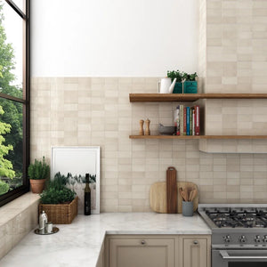 Provence | Color: Light Brown | Material: Ceramic | Finish: Glossy | Sold By: Case | Square Foot Per Case: 5.38 | Tile Size: 2.5"x8"x0.375" | Commercial: No | Residential: Yes | Floor Rated: No | Wet Areas: Yes | AJ-23-