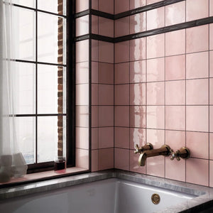 Provence | Color: Pink | Material: Ceramic | Finish: Glossy | Sold By: Case | Square Foot Per Case: 10.76 | Tile Size: 5"x5"x0.38" | Commercial: No | Residential: Yes | Floor Rated: No | Wet Areas: Yes | AJ-23-