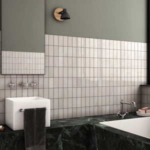 Provence | Color: Grey | Material: Ceramic | Finish: Glossy | Sold By: Case | Square Foot Per Case: 5.38 | Tile Size: 2.5"x8"x0.375" | Commercial: No | Residential: Yes | Floor Rated: No | Wet Areas: Yes | AJ-23-