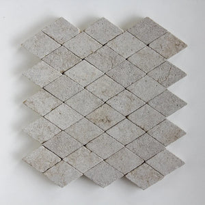 Moroccan Limestone | Diamond | Color: Sahara | Material: Limestone | Finish: Matte | Sold By: Case | Square Foot Per Case: 10.76 | Tile Size: 3"x5"x0.591" | Commercial: Yes | Residential: Yes | Floor Rated: Yes | Wet Areas: Yes | AJ-23-3337-EZRMLDIA-Sahara