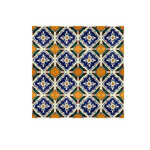 Talavera | 6x6 | Flor Azul | Gloss