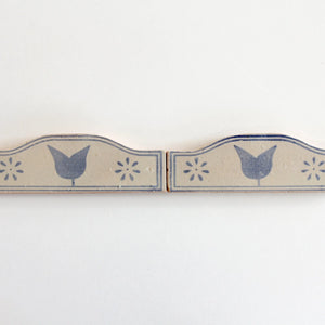 Amano | Color: Flor Azul Border | Material: Ceramic | Sold By: Piece | Tile Size: 2.6"x8"x0.47" | Usage: Commercial: Yes | Residential: Yes | Floor Rated: No | Wet Areas: Yes
