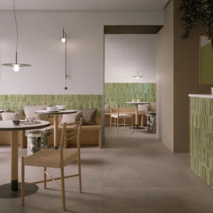 Granada I 2x6 | Gloss | Green | Material: Ceramic | Finish: Gloss | Sold By: SQFT | Tile Size: 2"x6"x0.375" | Commercial: Yes | Residential: Yes | Floor Rated: No | Wet Areas: No | AJ-23-0205