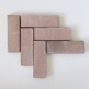 Zellige | 2x6 | Moroccan Pink Bejmat | Gloss