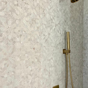 Zellige Mosaic – Star/Square | 15.4x15.4 | Snow | Gloss