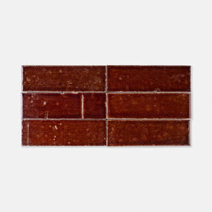 Handcraft Glazed Brick Cocoa Bean | Color: Cocoa Bean| Material: Thin Brick | Finish: Matte | Sold By: SQFT | Tile Size: 2.5"x8"x0.5" | Commercial: Yes | Residential: Yes | Floor Rated: Yes | Wet Areas: Yes | AJ-23-1301