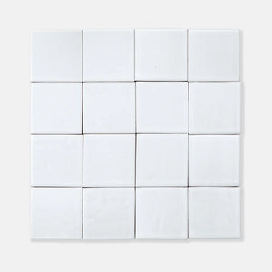 Rainier | Color: White | Material: Porcelain | Finish: Gloss | Sold By: SQFT | Tile Size: 4"x4"x0.313" | Commercial: No | Residential: Yes | Floor Rated: Yes | Wet Areas: Yes | AJ-23-1301