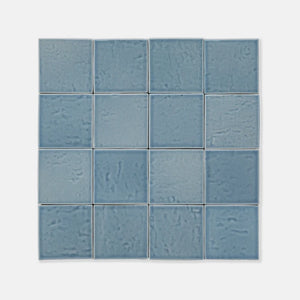 Ice Blue | Color: Blue | Material: Porcelain | Finish: Gloss | Sold By: SQFT | Tile Size: 4"x4"x0.313" | Commercial: No | Residential: Yes | Floor Rated: Yes | Wet Areas: Yes | AJ-23-1301