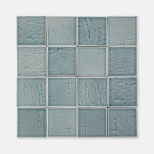 Celadon | Color: Blue | Material: Porcelain | Finish: Gloss | Sold By: SQFT | Tile Size: 4"x4"x0.313" | Commercial: No | Residential: Yes | Floor Rated: Yes | Wet Areas: Yes | AJ-23-1301