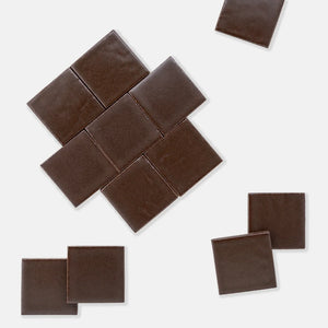 Chocolate | Color: Brown | Material: Porcelain | Finish: Matte | Sold By: SQFT | Tile Size: 4"x4"x0.313" | Commercial: Yes | Residential: Yes | Floor Rated: Yes | Wet Areas: Yes | AJ-23-1301