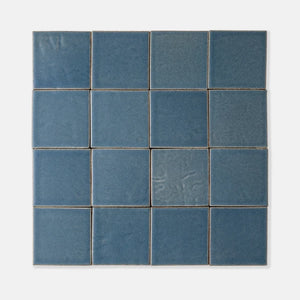 Light Denim | Color: Blue | Material: Porcelain | Finish: Gloss | Sold By: SQFT | Tile Size: 4"x4"x0.313" | Commercial: No | Residential: Yes | Floor Rated: Yes | Wet Areas: Yes | AJ-23-1301