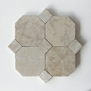 Moroccan Limestone | Octagon | Color: Meknes | Material: Limestone | Finish: Matte | Sold By: Case | Square Foot Per Case: 10.76 | Tile Size: 8"x8"x0.591" | Commercial: Yes | Residential: Yes | Floor Rated: Yes | Wet Areas: Yes | AJ-23-3337-EZRMLOCT-Meknes