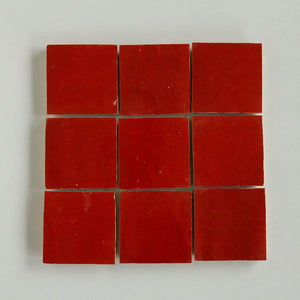 Zellige | 4x4 | Jungle Red | Gloss