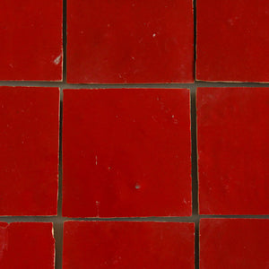 Zellige | 4x4 | Jungle Red | Gloss