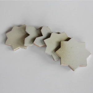 Tierra-Star & Cross | Color: Singe | Material: Ceramic | Finish: Gloss | Sold By: CASE | Square Foot Per Case: 10.76 | Tile Size: 4"x4"x0.433" | Commercial: Yes | Residential: Yes | Floor Rated: Yes | Wet Areas: Yes | AJ-23-3337-EZTIERSTX ESTRELLA-Singe-Star & Cross