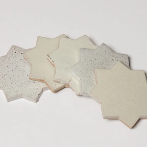 Tierra-Star & Cross | Color: Singe | Material: Ceramic | Finish: Gloss | Sold By: CASE | Square Foot Per Case: 10.76 | Tile Size: 4"x4"x0.433" | Commercial: Yes | Residential: Yes | Floor Rated: Yes | Wet Areas: Yes | AJ-23-3337-EZTIERSTX ESTRELLA-Singe-Star & Cross