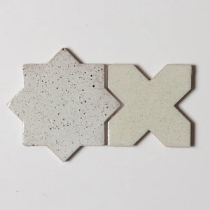 Tierra-Star & Cross | Color: Singe | Material: Ceramic | Finish: Gloss | Sold By: CASE | Square Foot Per Case: 10.76 | Tile Size: 4"x4"x0.433" | Commercial: Yes | Residential: Yes | Floor Rated: Yes | Wet Areas: Yes | AJ-23-3337-EZTIERSTX ESTRELLA-Singe-Star & Cross