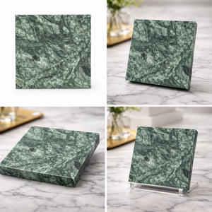 Calacatta | 10x10 | Octogon White | Antiqued with Verde Esme Dot