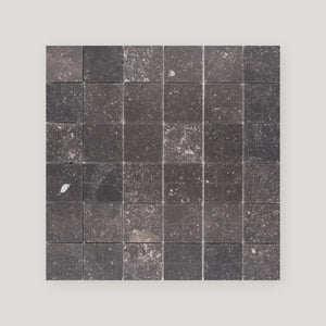 Noir Sully 2x2 Mosaic 12x12 Charcoal Grey Honed