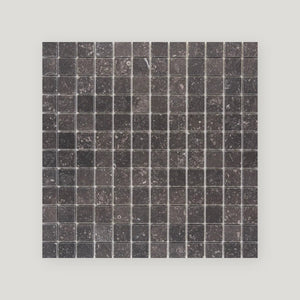 Noir Sully 7/8x7/8 Mosaic 12x12 Charcoal Grey Honed