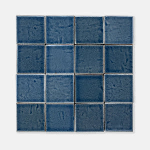 Moonstone | Color: Blue | Material: Porcelain | Finish: Gloss | Sold By: SQFT | Tile Size: 4"x4"x0.313" | Commercial: No | Residential: Yes | Floor Rated: Yes | Wet Areas: Yes | AJ-23-1301