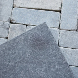 Shamus Black | Color: Black | Material: Natural Stone | Finish: Flamed | Sold By: Case | Square Foot Per Case: 5.33 | Tile Size: 16"x24"x1.575" | Commercial: Yes | Residential: Yes | Floor Rated: Yes | Wet Areas: Yes | AJ-23-1501