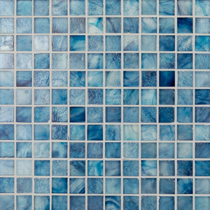 Las Islas - 7/8x1 7/8 Offset Joint    | Color: Bahama | Material: Glass | Finish: Blend | Sold By: Case | Square Foot Per Case: 10.63 | Tile Size: 12.375"x12.375"x0.24" | Commercial: No | Residential: Yes | Floor Rated: Yes | Wet Areas: Yes | AJ-23-1603