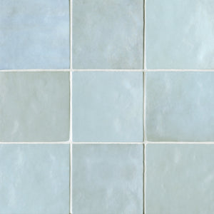 Handcraft | Color: Baby Blue | Material: Ceramic | Finish: Gloss | Sold By: Case | Square Foot Per Case: 10.83 | Tile Size: 5"x5"x0.375" | Commercial: Yes | Residential: Yes | Floor Rated: No | Wet Areas: Yes | AJ-23-205