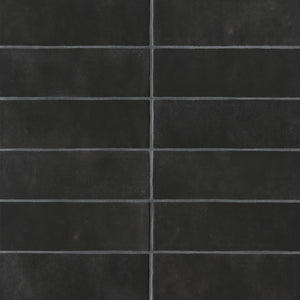 Handcraft | Color: Black | Material: Ceramic | Finish: Gloss | Sold By: Case | Square Foot Per Case: 10.64 | Tile Size: 2.5"x8"x0.375" | Commercial: Yes | Residential: Yes | Floor Rated: No | Wet Areas: Yes | AJ-23-205