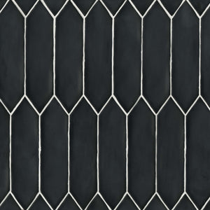 Pickets | Color: Black | Material: Ceramic | Finish: Matte | Sold By: Case | Square Foot Per Case: 6.9 | Tile Size: 3"x12"x0.375" | Commercial: No | Residential: Yes | Floor Rated: No | Wet Areas: Yes | AJ-23-205