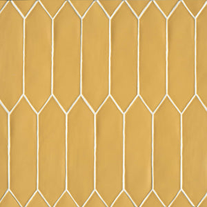 Pickets | Color: Golden | Material: Ceramic | Finish: Matte | Sold By: Case | Square Foot Per Case: 6.9 | Tile Size: 3"x12"x0.375" | Commercial: No | Residential: Yes | Floor Rated: No | Wet Areas: Yes | AJ-23-205