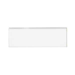 Classic White | Bullnose | Color: Ice White | Material: Ceramic | Finish: Gloss | Sold By: Piece | Tile Size: 2"x6"x0.25" | Commercial: Yes | Residential: Yes | Floor Rated: No | Wet Areas: Yes | AJ-23-205