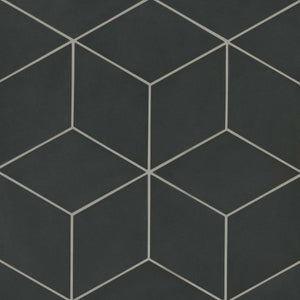Italian Mod | Rhomboid | Color: Black | Material: Porcelain | Finish: Matte | Sold By: Case | Square Foot Per Case: 9.46 | Tile Size: 7.375"x12.75"x0.25" | Commercial: Yes | Residential: Yes | Floor Rated: Yes | Wet Areas: Yes | AJ-23-205