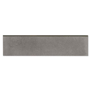 Encaustic | Bullnose | Color: Graphite | Material: Porcelain | Finish: Honed | Sold By: Piece | Tile Size: 3"x12"x0.375" | Commercial: Yes | Residential: Yes | Floor Rated: Yes | Wet Areas: Yes | AJ-23-205