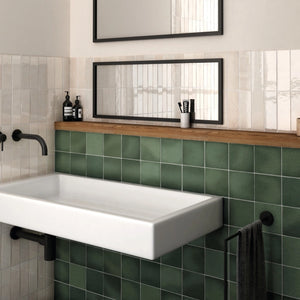 Artisan | Color: Dark Green | Material: Ceramic | Finish: Matte | Sold By: Case | Square Foot Per Case: 10.76 | Tile Size: 5"x5"x0.375" | Commercial: No | Residential: Yes | Floor Rated: No | Wet Areas: Yes | AJ-23-1920