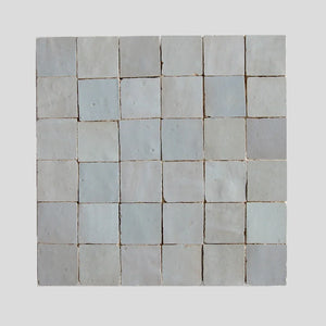 Zellige Mosaic - 2x2 | Color: Duck Egg Blue | Material: Ceramic | Finish: Gloss | Sold By: Case | Square Foot Per Case: 10.764 | Tile Size: 11.81"x11.81"x0.394" | Commercial: Yes | Residential: Yes | Floor Rated: Yes | Wet Areas: Yes | AJ-23-3337-EZR1505-34