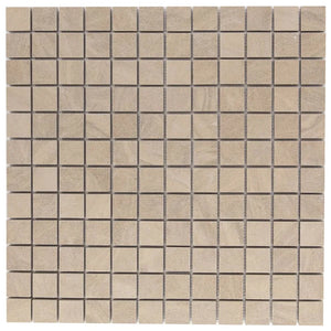 Albi | 7/8x7/8 Mosaic | Color: Light Brown | Material: Limestone | Finish: Honed | Sold By: SQFT | Tile Size: 12"x12"x0.375" | Commercial: No | Residential: Yes | Floor Rated: Yes | Wet Areas: Yes | AJ-23-0809