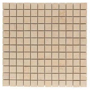 Antique Dore (Halila) | 7/8x7/8 Mosaic | Color: Golden | Material: Limestone | Finish: Honed | Sold By: SQFT | Tile Size: 12"x12"x0.375" | Commercial: Yes | Residential: Yes | Floor Rated: Yes | Wet Areas: Yes | AJ-23-0809