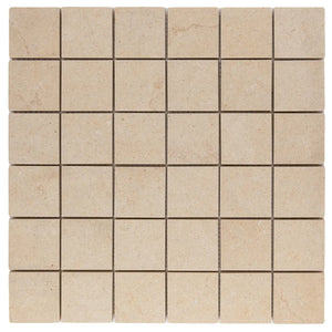 Antique Dore (Halila) | 2x2 Mosaic | Color: Golden | Material: Limestone | Finish: Honed | Sold By: SQFT | Tile Size: 12"x12"x0.375" | Commercial: Yes | Residential: Yes | Floor Rated: Yes | Wet Areas: Yes | AJ-23-0809