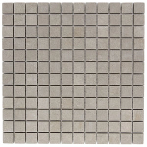 Bateig Blue | 7/8x7/8 Mosaic | Color: Blue Grey | Material: Limestone | Finish: Honed | Sold By: SQFT | Tile Size: 12"x12"x0.375" | Commercial: Yes | Residential: Yes | Floor Rated: Yes | Wet Areas: Yes | AJ-23-0809