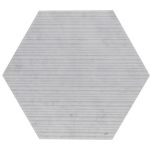 Bianco Carrara | Color: Grey White | Material: Marble | Finish: Hexagon Bamboo | Sold By: SQFT | Tile Size: 10"x10"x0.375" | Commercial: Yes | Residential: Yes | Floor Rated: Yes | Wet Areas: Yes | AJ-23-0809