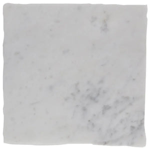AJ-23-0809 | Bianco Carrara | Grey White | 4x4  | Color: Grey White | Material: Marble | Finish: Old world | Sold By: SQFT | Tile Size: 4"x4"x0.375" | Commercial: Yes | Residential: Yes | Floor Rated: Yes | Wet Areas: Yes