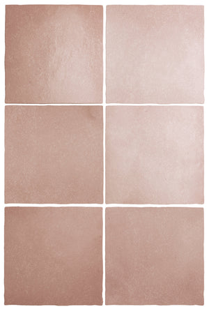 Artisan | Color: Pink | Material: Ceramic | Finish: Matte | Sold By: Case | Square Foot Per Case: 10.76 | Tile Size: 5"x5"x0.375" | Commercial: No | Residential: Yes | Floor Rated: No | Wet Areas: Yes | AJ-23-1920