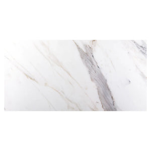 Calacatta | Color: White | Material: Marble | Finish: Honed | Sold By: Case | Square Foot Per Case: 4 | Tile Size: 12"x24"x0.375" | Commercial: Yes | Residential: Yes | Floor Rated: Yes | Wet Areas: Yes | AJ-23-0809