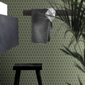 Modern Fan | Color: Pesto | Material: Porcelain | Finish: Matte | Sold By: Case | Square Foot Per Case: 5.43 | Tile Size: 4.5"x5.5"x0.375" | Commercial: Yes | Residential: Yes | Floor Rated: Yes | Wet Areas: Yes | AJ-23-1920