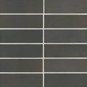 Dion | Color: Black | Material: Porcelain | Finish: Matte | Sold By: SQFT | Tile Size: 2"x6"x0.375" | Commercial: Yes | Residential: Yes | Floor Rated: Yes | Wet Areas: Yes | AJ-23-205