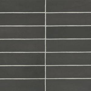 Mikura | Color: Black | Material: Porcelain | Finish: Matte | Sold By: Case | Square Foot Per Case: 5.38 | Tile Size: 2.5"x10"x0.25" | Commercial: Yes | Residential: Yes | Floor Rated: Yes | Wet Areas: Yes | AJ-23-205